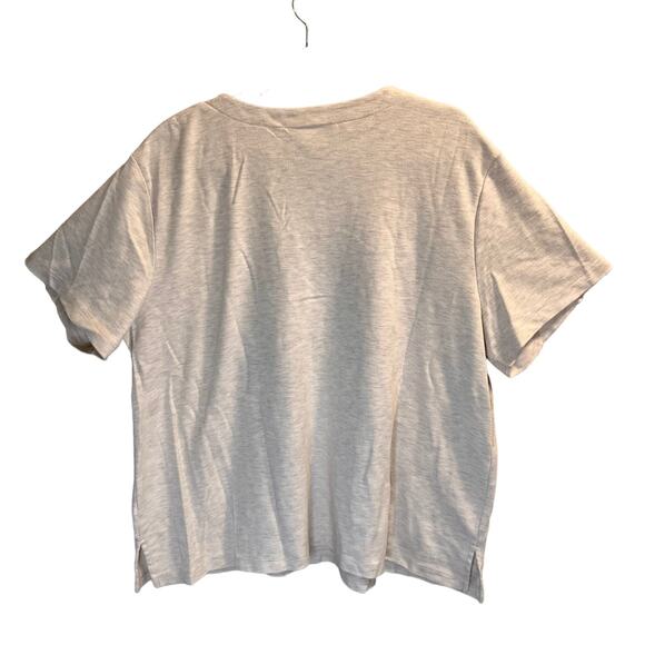 Alfred Dunner Beaded V-Neck Seahorse Top Plus Size 3X Cream Cotton Blend - Picture 12 of 12